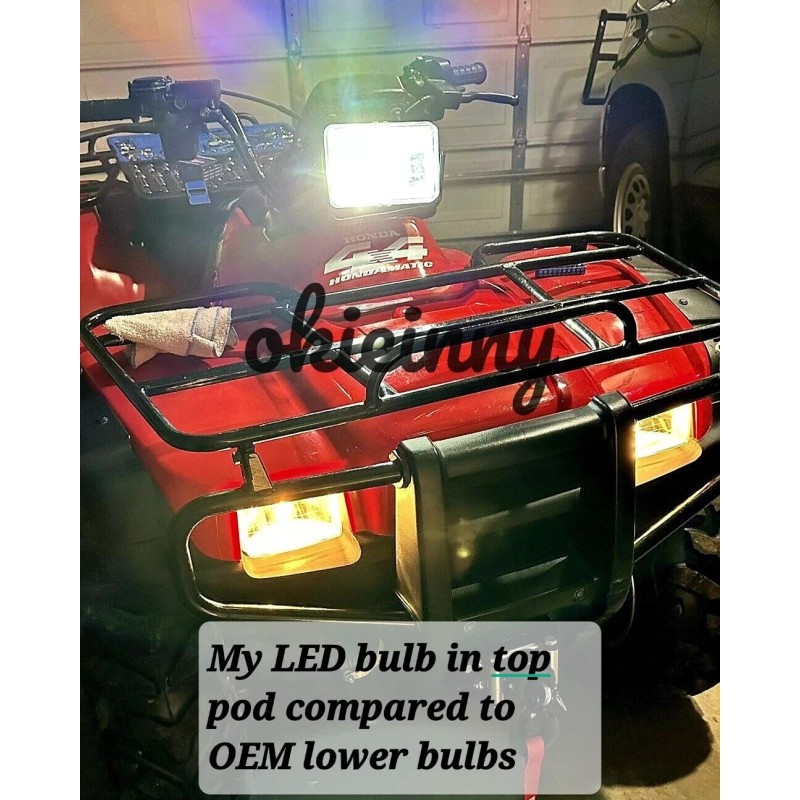 MHK Lighting 5 Super LED light bulbs for Deere skid