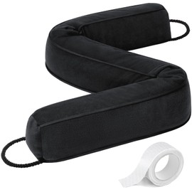 Comfyanno 36” Weighted Under Door Draft Stopper, Fits Front, Bedroom, Interior Door, Easy to Install, Block Cold Air Draft from Bottom Door, 2.2lb, Fits Door Gap up to 3”, Black