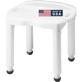 Carex Universal Bath Seat and Shower Chair, Heavy Duty Shower Bench for Bathtub, Safety Bath Seat Stool for Seniors and Disabled, Supports up to 400 lbs, Adjustable Height Shower Bench for Inside Tub