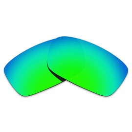 Alphax Emerald Green Mirrored Polarized Replacement Lenses for Oakley Crankcase OO9165 Sunglasses