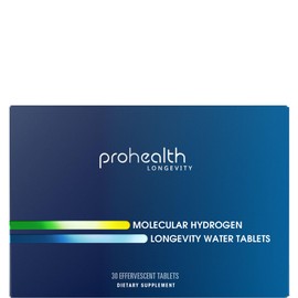 ProHealth Molecular Hydrogen Longevity Water Tablets | Clinically Studied | Third-Party Tested | 80 mg, 30 Tablets