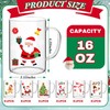 Baderke 6 Pcs Christmas Glass Mugs Set 16 Oz Winter
