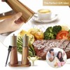 Gold Salt and Pepper Grinder Set,Wooden Pepper Grinder, Manual Salt