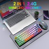 Snpurdiri 60% Wireless Gaming Keyboard and Mouse Combo,Rainbow Backlit Rechargeable