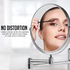 OVENTE 7" Wall Mounted Makeup Mirror with 1X/10X Magnification, Double