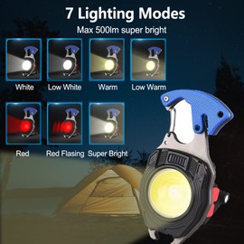 SIBI Camping Lantern, 7 Lighting Modes, Portable and Rechargable, Compact Flashlight for Camping, Hiking, Emergency Situations