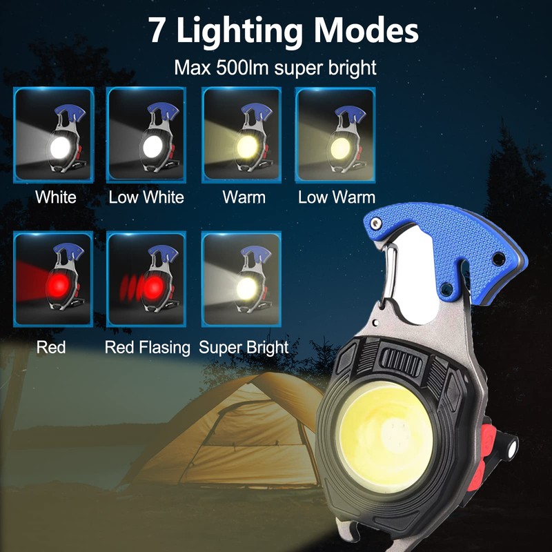 SIBI Camping Lantern, 7 Lighting Modes, Portable and Rechargable, Compact