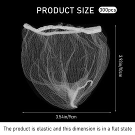 Pack of 300 Disposable Sink Filter, Kitchen Sink Strainer Bag, Elastic Sink Strainer Bag, Drain Strainer, Mesh Sewer Filter Bag, Rubbish Bag, Filter Net for Kitchen, Bathroom