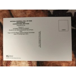 Frank Grant Postcard- Baseball Hall of Fame Induction Plaque- Photo Negro League