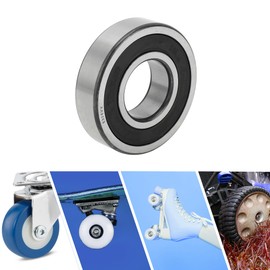 ACROPIX 6308VV Deep Groove Ball Bearings P6 40x90x23mm Lubricated Bearings Double Rubber Seal Black Silver Tone Scooter Skateboard Wheel