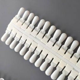 36 Tips Nail Swatch Sticks Nail Color Display Tips Nail Polish Practice Sample Sticks Training Display Palette Paint Practice Training Tools for Home DIY (Natural)