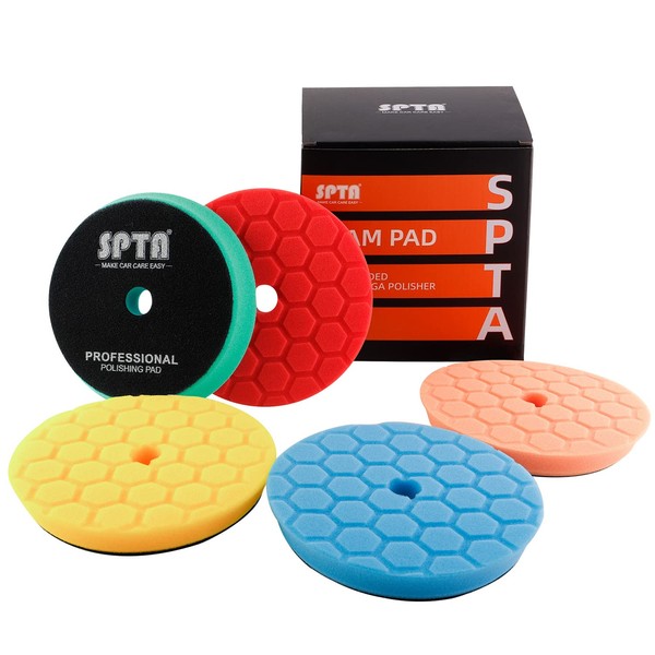 SPTA 150mm Polierpad Hex-Logic Polierschwämme Wachs Schwämme Auto Polierschwamm Polierpad