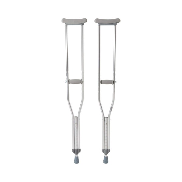 McKesson Aluminum Frame Push Button Underarm Crutches for Tall Adults, 350 lb Limit, 1 Pair