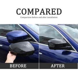 Car Door Sideview Mirror Cover Cap for Maserati Levante Car Decoration Accessories Rearview Mirror Cover Tri Carbon Fiber Style 2PCS