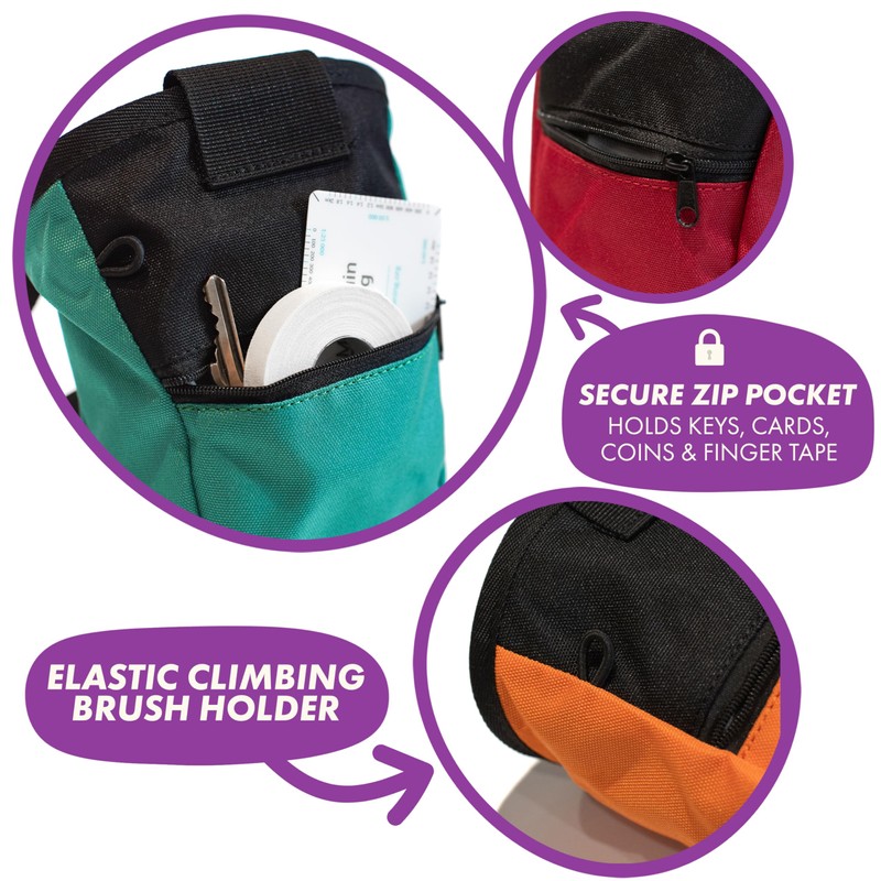 Psychi OG Chalk Bag with Storage Pocket and Waist Starp