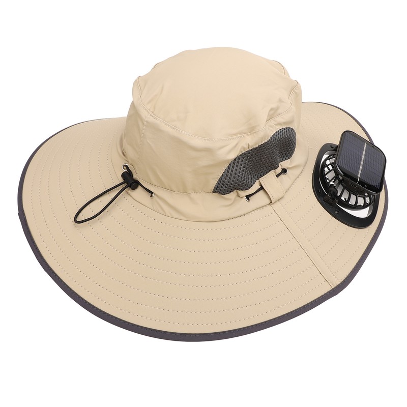 Detachable Sun Fan Hat 3 Speeds Adjustable UPF50 Breathable Wide