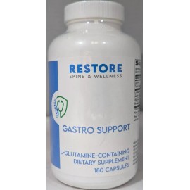 Restore Spine & Wellness Gastro Support, L-Glutamine, 180 Capsules - EXP: 4/26