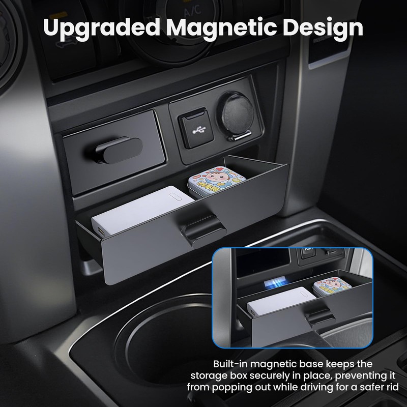 DIAMOOKY Upgraded Magnetic Center Console Organizer for Toyota 4Runner 2024
