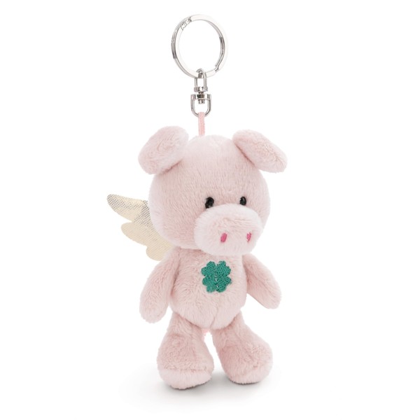 NICI 61189 Key Fob Your Guardian Angel Pig with Clover