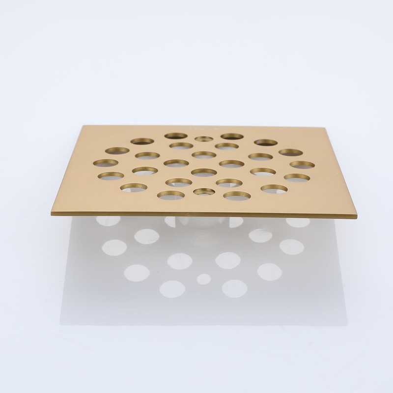 Genpe Square 4-1/4 Inch Screw-in Shower Drainer Cover Replacement Stainless