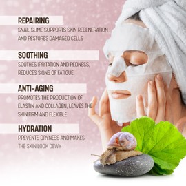 Korean Aloe Vera Facial Sheet Masks, Pack of 10 Deep Moisturiser Beauty Masks, Soothe, Heal & Rejuvenate Skin, Anti Ageing & Anti Bacterial, Diminishs Fine Line & Wrinkles