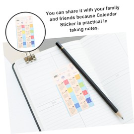 GRIRIW 9packs Calendar Stickers Color-Coded Monthly Planner Tabs for Easy Scheduling Portable Sticky Book Tabs for Journals and Organizers for Home Office School