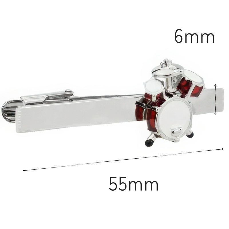 レッド ドラム セット タイピン タイバー タイクリップ n01743