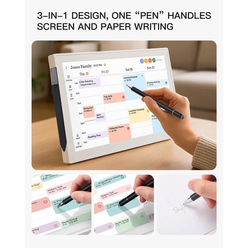 Stylus Pen for Skylight Calendar 15 Inch - 3-in-1 Tri-Tip