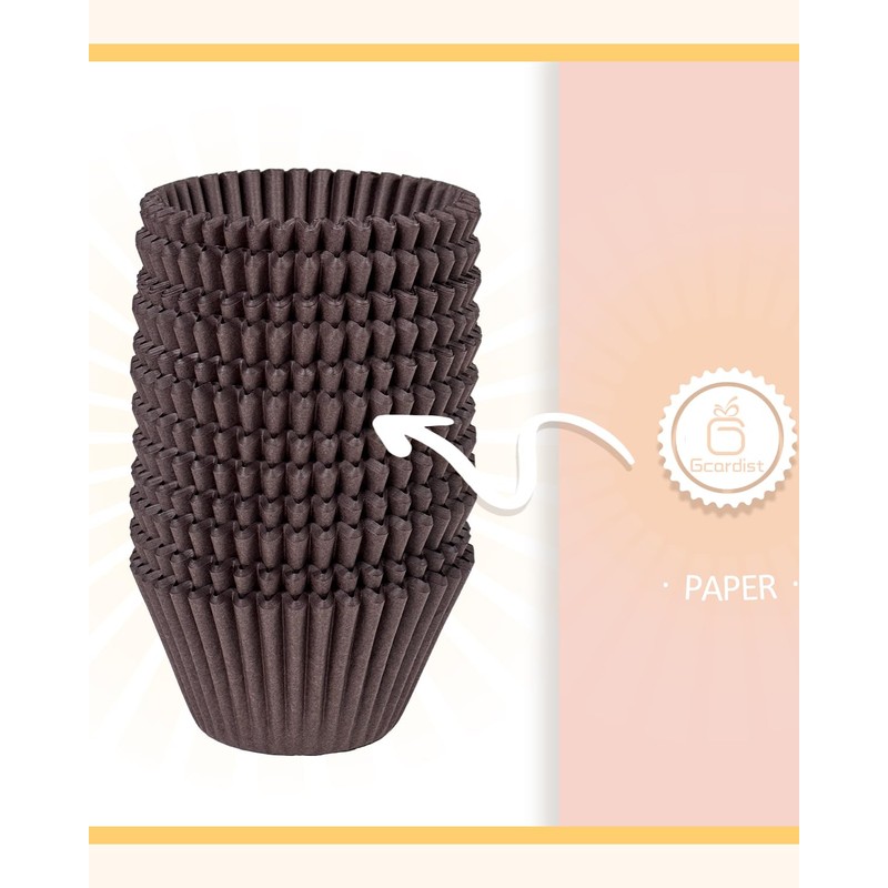 Gcardist Large Size Coffee Cupcake Liners 200-Count Muffin Liners Food