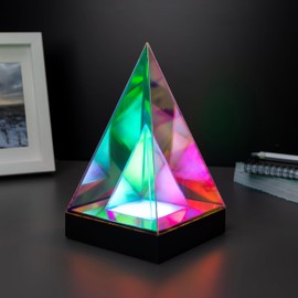 RED5 USB Holographic Infinity Effect Pyramid Lamp Adjustable Brightness Mood Light