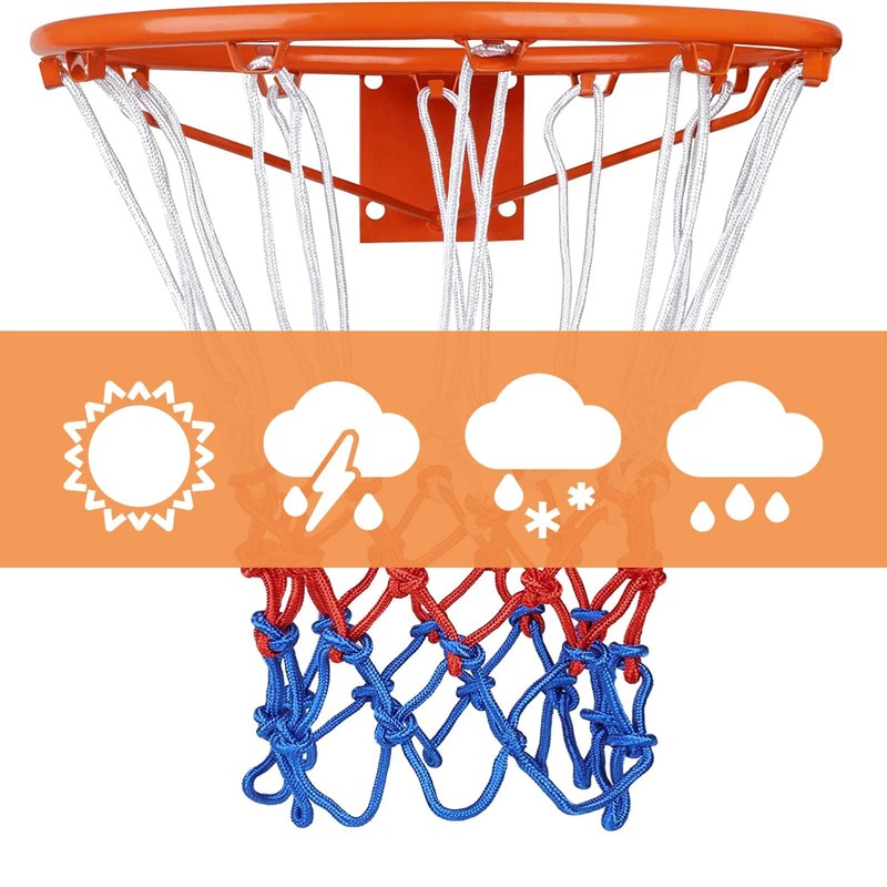 Ling-Luo 2 Pack Basketball Net Replacement,Heavy Duty Basketball Nets Outdoor