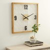 Deco 79 Farmhouse Wood Square Wall Clock, 24" x 2"