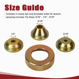 Texture Sprayer Orifice Tip Set,Wal-Board Drywall Texture Hopper Gun 3 Nozzle Tips