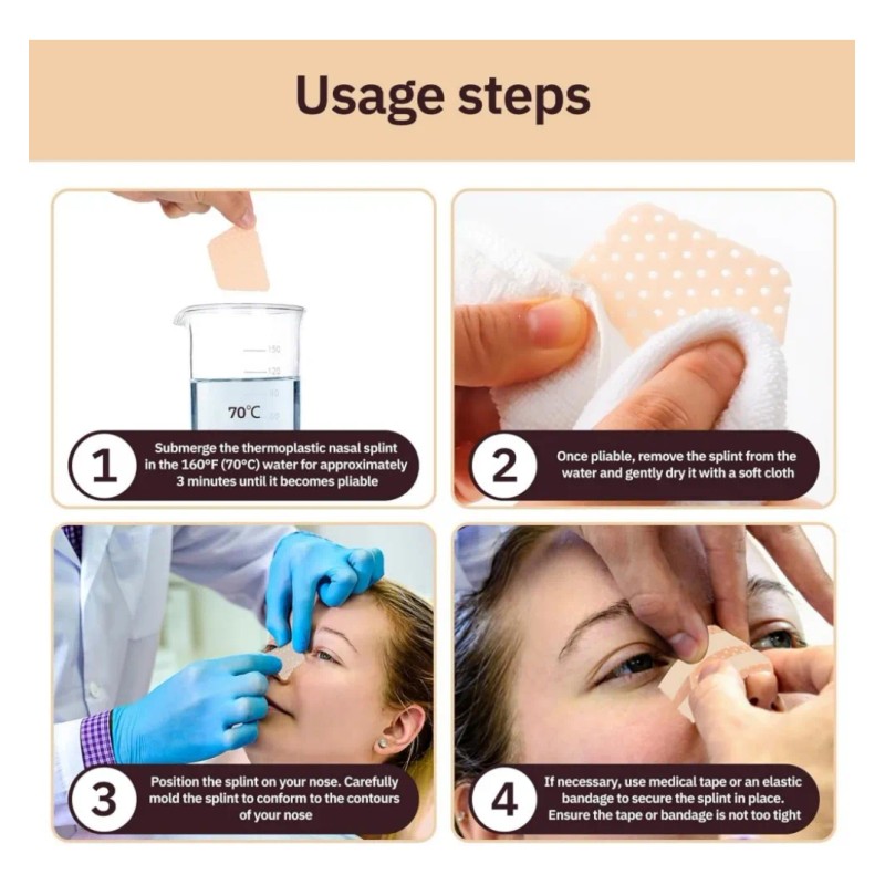 Kit Férula Doyle Nasales Médica Termoplásticas Rinoplastia Transparente