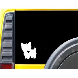 EZSTIK Yorkie Little Heart Decal *J589* Yorkshire Terrier 6 inch Sticker