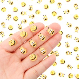 100 Pieces Tiny Bee Decor for Dollhouse Miniatures Resin Animals for Crafts Mini Bee Decorations for Fairy Garden Micro Landscaping Decoration