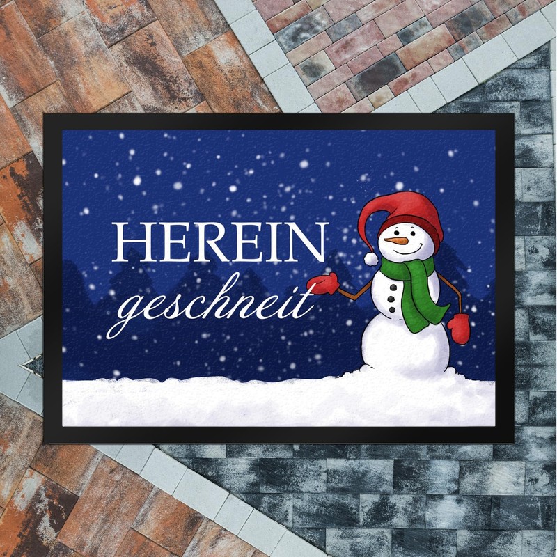 speecheese Snowman Doormat in 35 x 50 cm as a