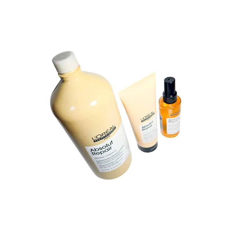 Loreal Absolut Repair Shampoo 1500 + Acondicionador + 10en1