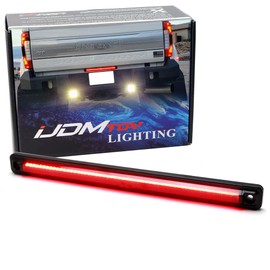 iJDMTOY Black-Out Smoked Lens 54-SMD Full LED Strip Illuminated Rear Center Tailgate ID Identification Lightbar, Compatible with Ford 2017-up F250 F350 F450