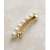 Vingtaine H-525 Pearl Barrette, Simple, Hair Accessory, Large, Classical