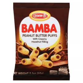Osem Snack Cream Bamba Hazelnut 2.1 oz (Pack of 20)