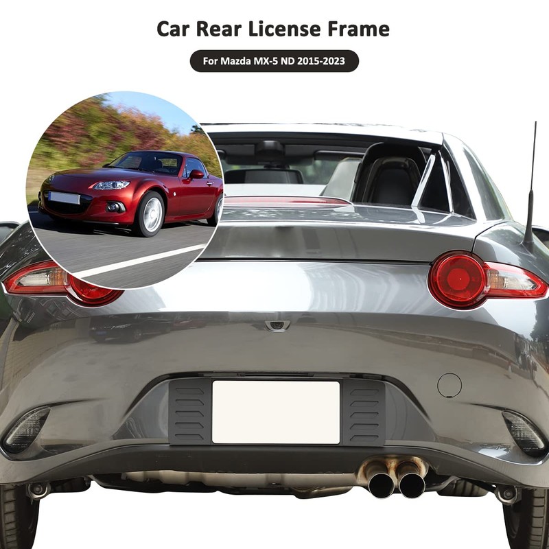 Black Aluminum Alloy Rear License Frame for Mazda MX-5 ND