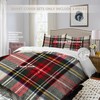 BaoNews Scottish Tartan Duvet Cover Set King Size,3 Pieces Green