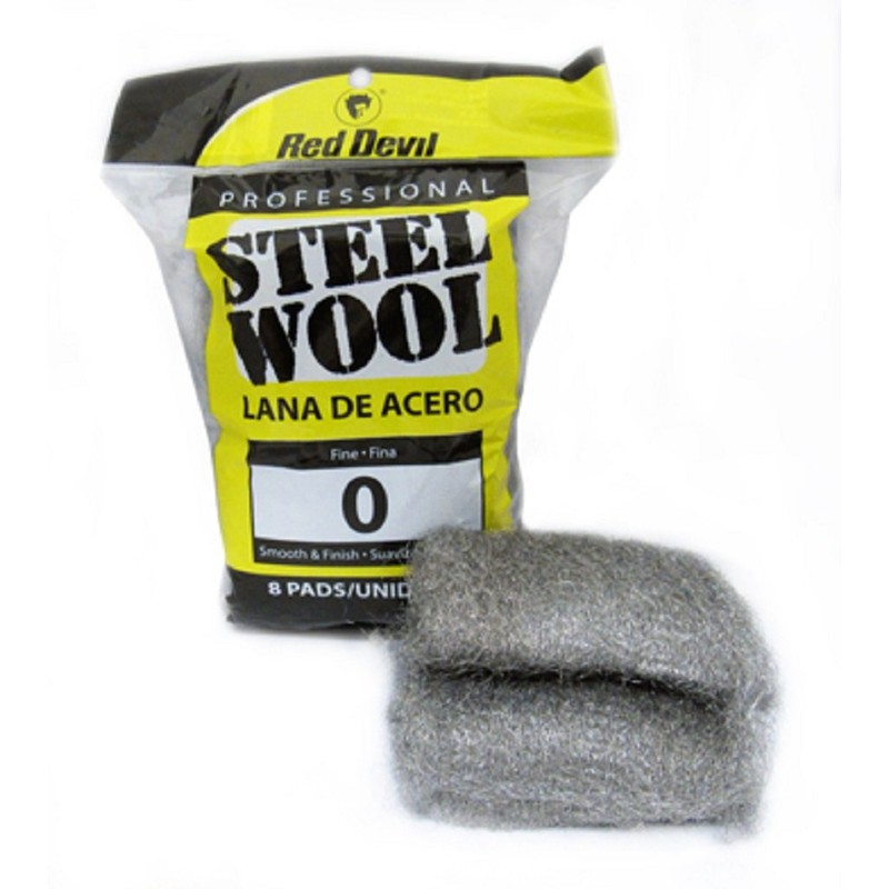 Red Devil 0323 Steel Wool, 0 Fine (Pack of 8),