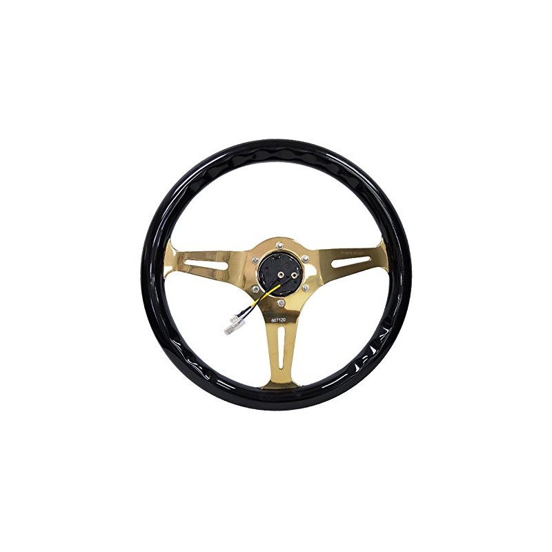NRG REINFORCED STEERING WHEEL ST-015CG-BK + U.S. Performance Lab Sticker