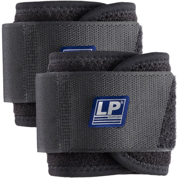 LP Support 753-KM Breathable Wrist Bandage - for Men and Women - Wrist Wraps for Powerlifting, Bodybuilding, Strength Sports, Size: One Size, Colour: 2 x Black