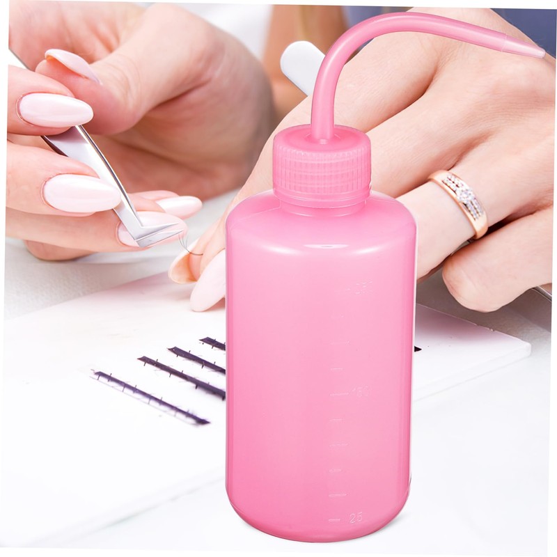 Healeved 2pcs Eyelash Cleaning Bottles Nozzle Portable Squeeze Water Bottles