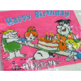 NOS Vintage Flintstones Napkins Happy Birthday Luncheon CA Reed Bam Pebbles Fred