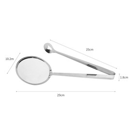 Tongke Oil Skimmer Strainer Multifunction Fine Sifting Colander Tongs Mesh Kitchen Gadget Baking Kitchen Filter Spoon Oil-Frying Filter