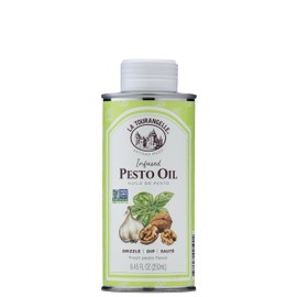 La Tourangelle, Pesto Infused Oil, Drizzle onto Pasta and Salads, Whisk in Seasonings for Easy Dipping Sauce, Vinaigrette, or Marinade, 8.45 fl oz